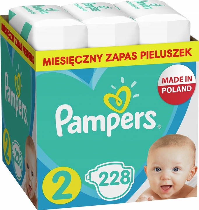 pieluchy pampers active baby dry 2 mini 228szt