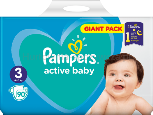 pieluchy pampers active baby dry 90 sztuk