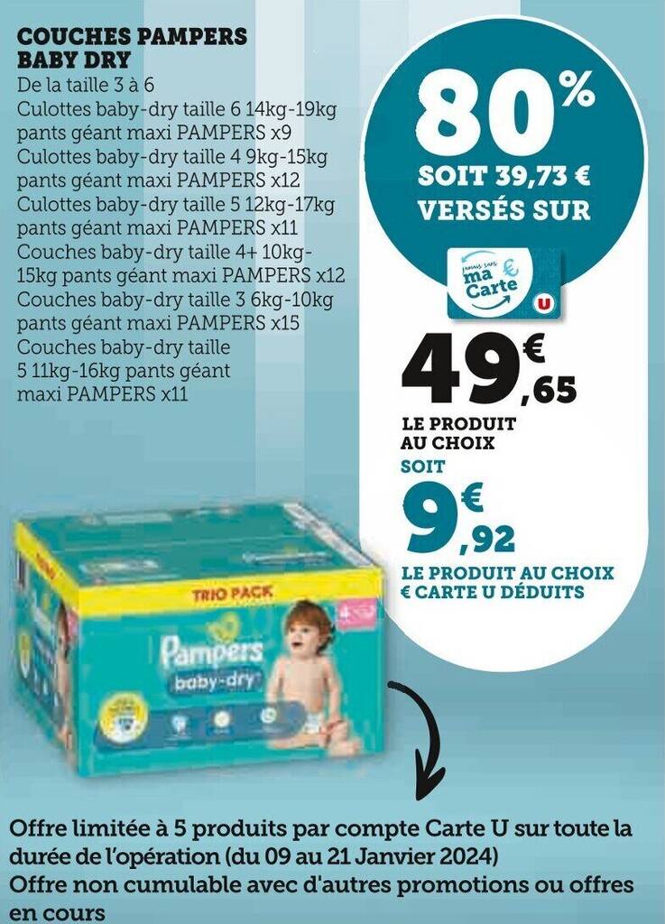 promo pampers belgique