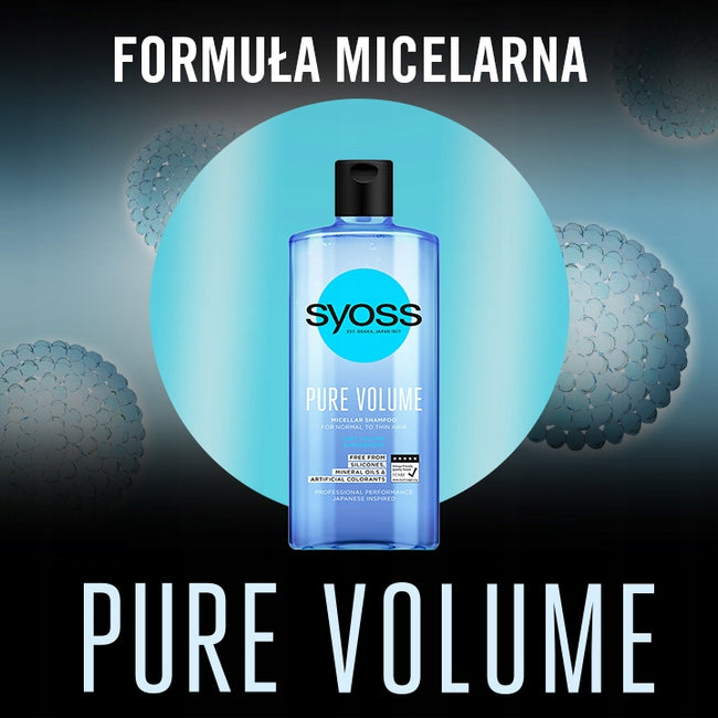 syoss pure volume szampon micelarny do włosów cienkich