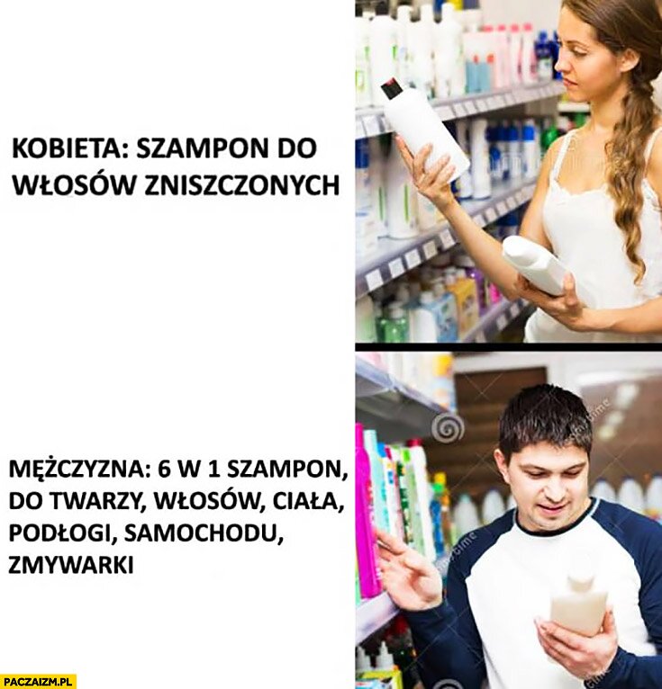 szampon dla dziewczyn mem