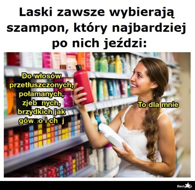 szampon dla dziewczyn mem