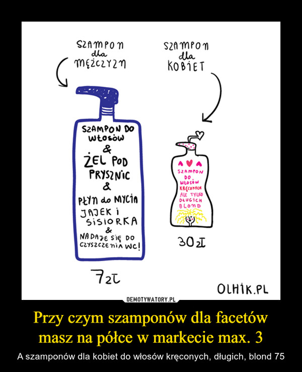 szampon dla mężczyzn demotywator