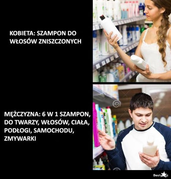 szampon dla mężczyzn vs kobiet