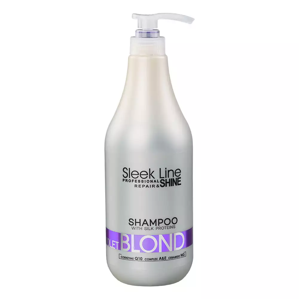 szampon do włosów z jedwabiem sleek line blond