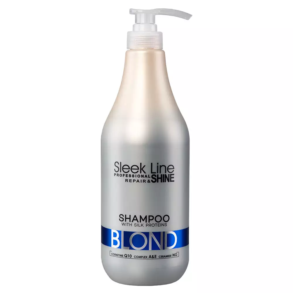 szampon do włosów z jedwabiem sleek line blond