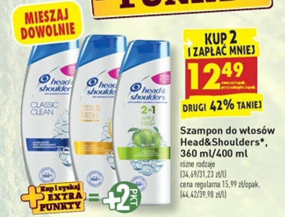 szampon head and shoulders cena biedronka