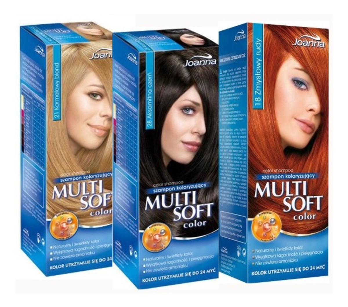 szampon koloryzujący joanna multi soft color karmelowy blond 21