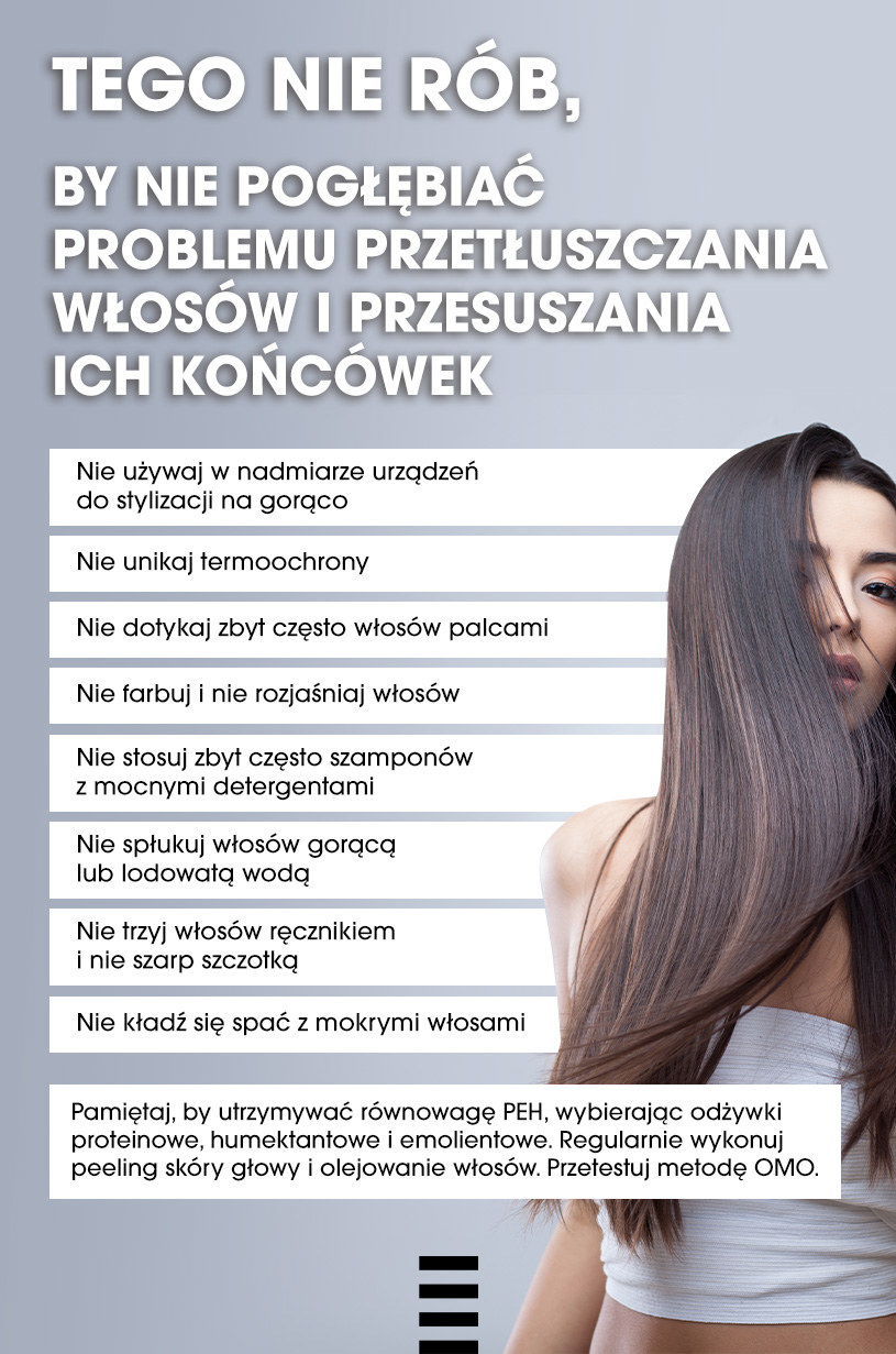 szampon tłuste włosy suche końcówki