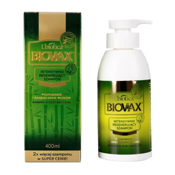 szampon z awokado i bambusem biovax 400ml