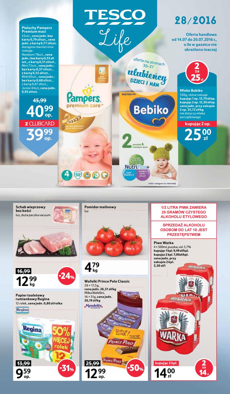 tesco gazetka pampers