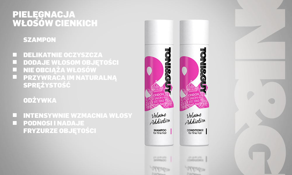 toni&guy volume addiction szampon do włosów cienkich i delikatnych