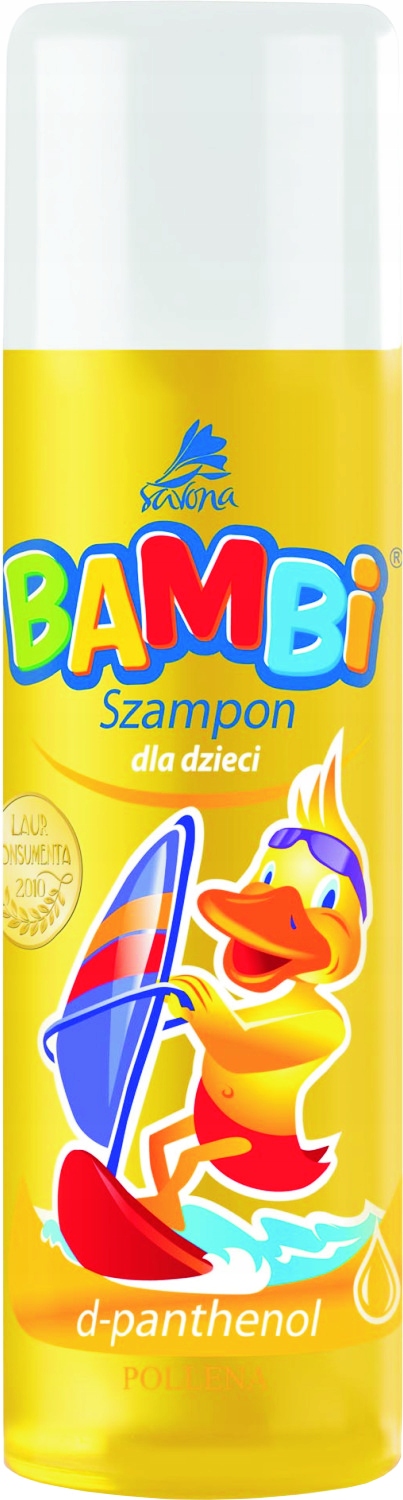 żółty szampon dla dzieci bambi