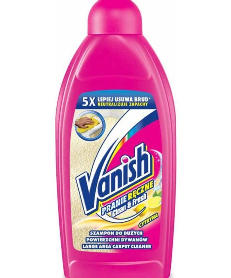 vanish clean & fresh szampon do prania dywanów 500 ml