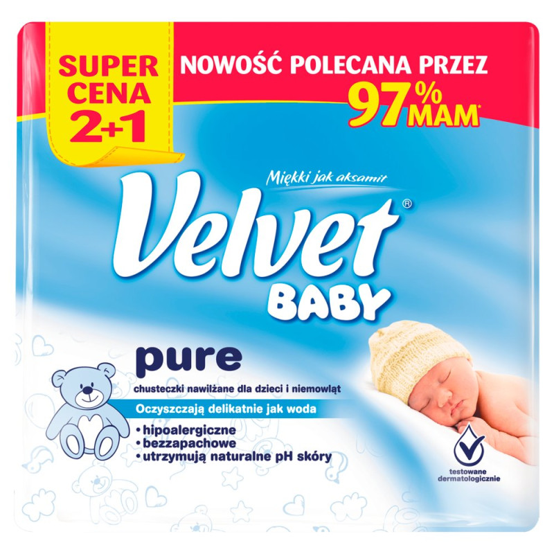 velvet chusteczki nawilżane velvet baby sensitive sklad