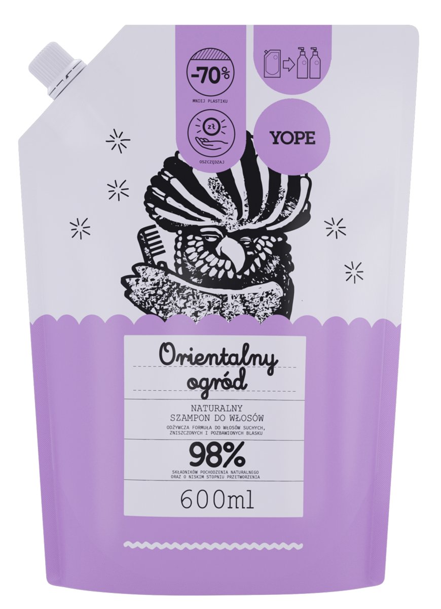 yope naturalny szampon do włosów orientalny ogród 300 ml skłąd